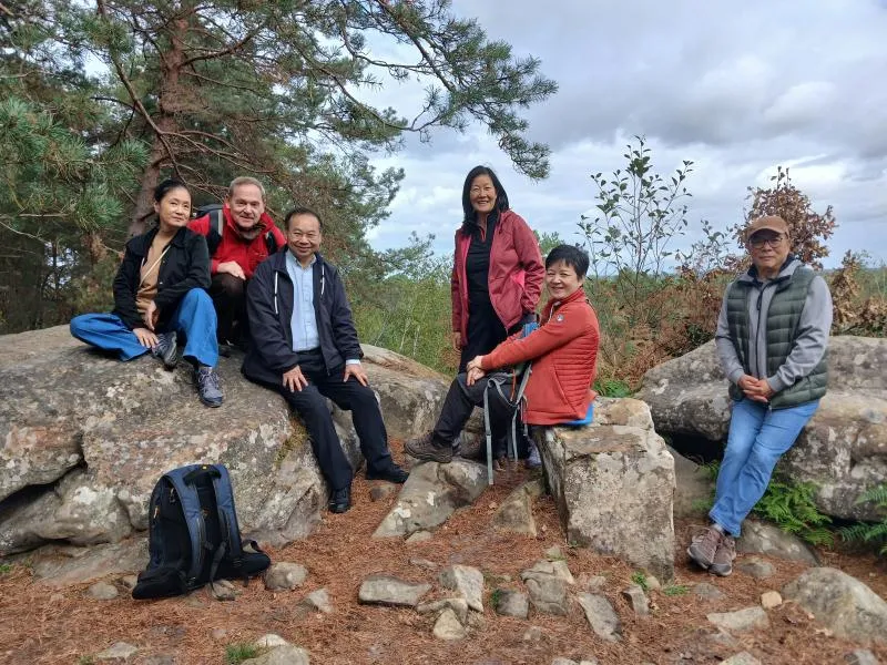 Pause sur les rochers
